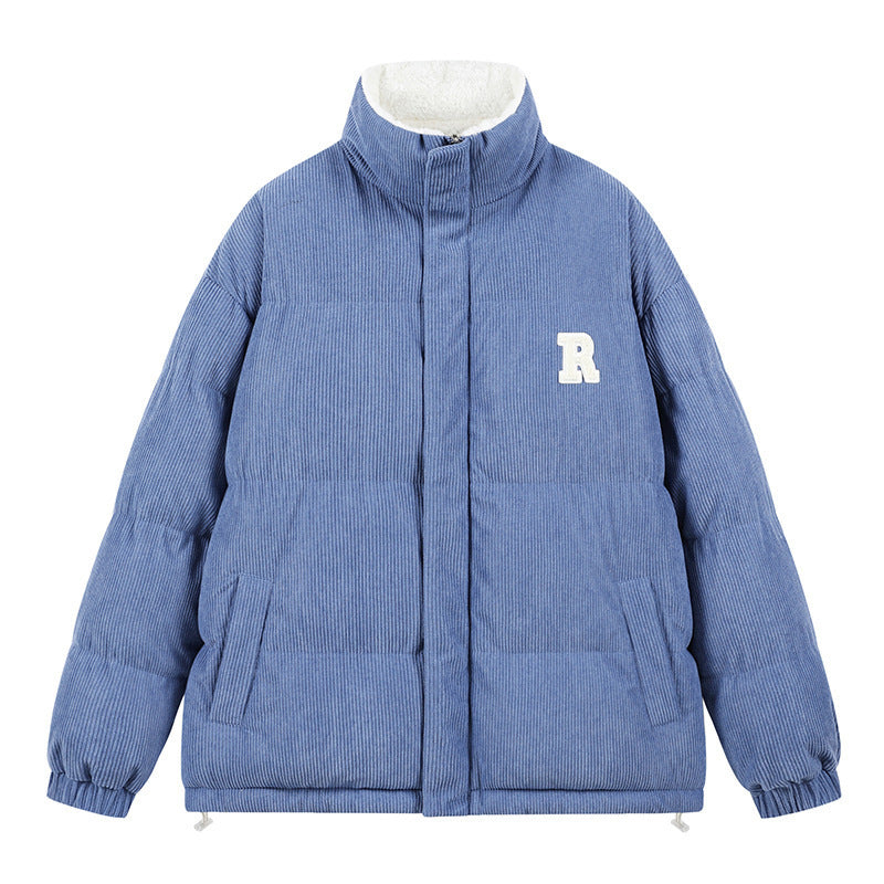 Kaschmirgefütterter Mantel, beidseitig tragbar, warmer Mantel mit lockerem Revers